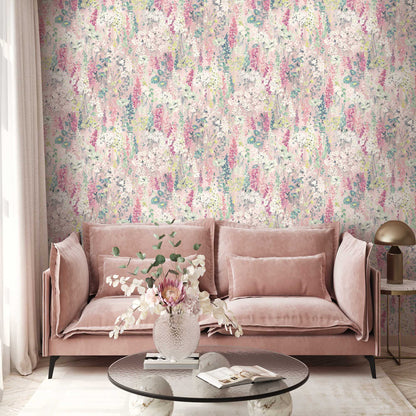 Wilderness Shell Pink wallpaper by Woodchip & Magnolia