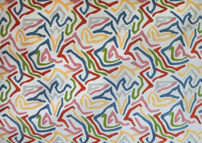 African Embroidery Fabric by Titley & Marr in Light- Multi