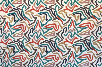 African Embroidery Fabric by Titley & Marr in Dark-Multi