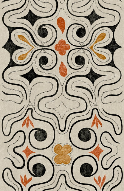 Ainu Wallpaper by Mia Reay in Elm White
