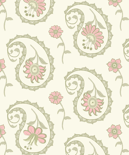 Albert Wallpaper by Betsy Textiles in Blush