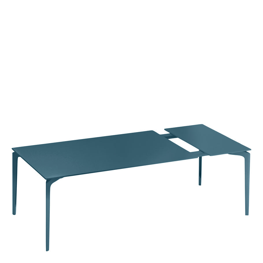 Allsize Extendable Dining Table Rectangle 161 by JANUS et Cie in Blue Teal