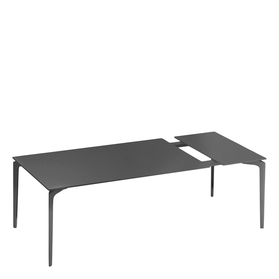 Allsize Extendable Dining Table Rectangle 161 by JANUS et Cie in Metallic Grey