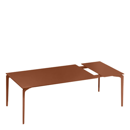 Allsize Extendable Dining Table Rectangle 161 by JANUS et Cie in Terracotta
