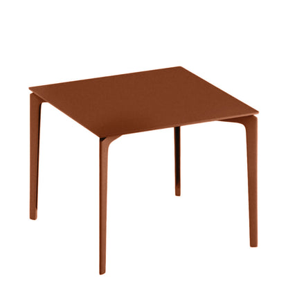 Allsize Dining Table Square 91 by JANUS et Cie in Terracotta