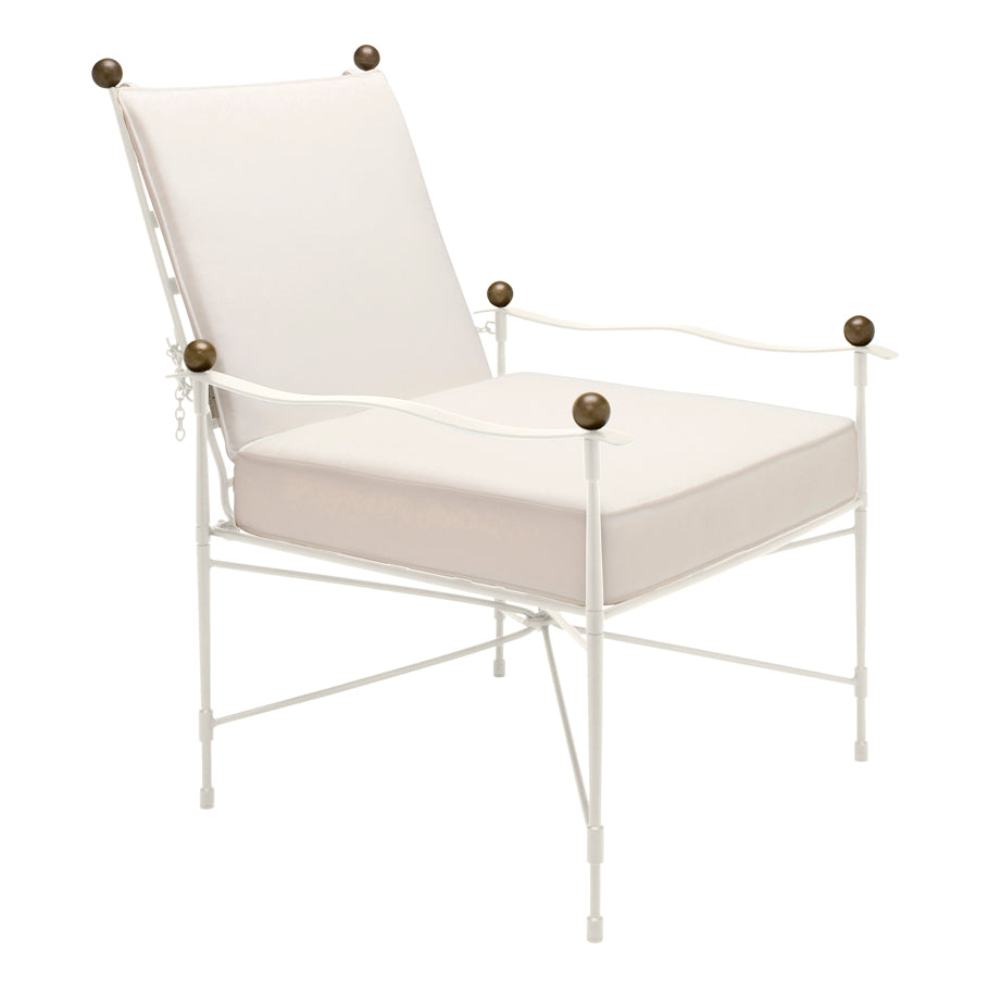Amalfi Adjustable Chain Back Lounge Chair by JANUS et Cie in Textured White Vermouth