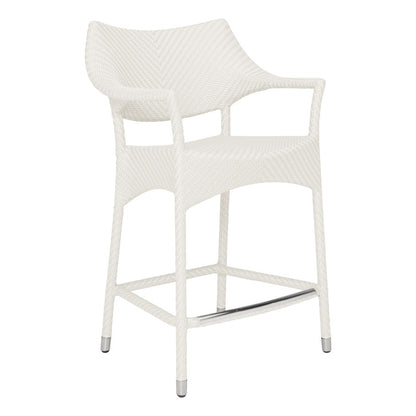 Amari Counter Stool With Arms by JANUS et Cie in Limestone