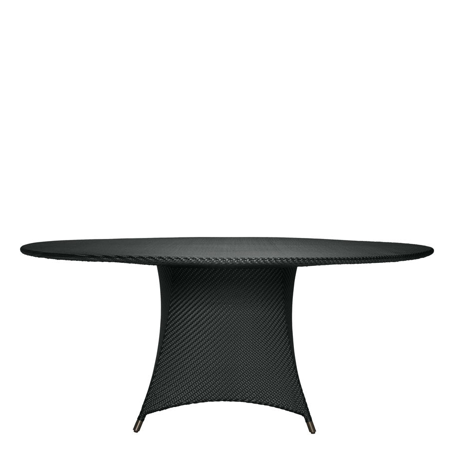 Amari Fully Woven Dining Table Round 180 by JANUS et Cie in Lava