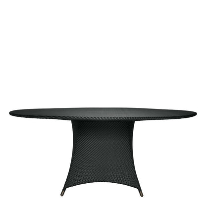 Amari Fully Woven Dining Table Round 180 by JANUS et Cie in Lava