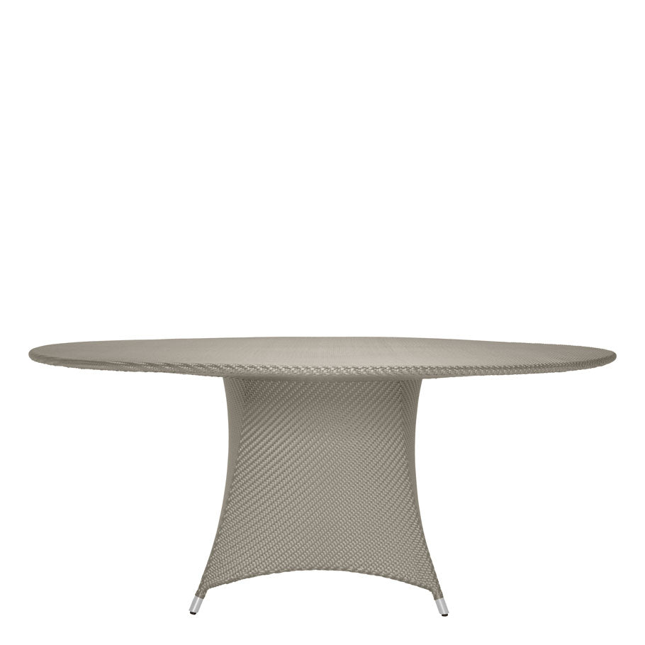 Amari Fully Woven Dining Table Round 180 by JANUS et Cie in Palladium Twill