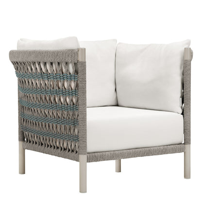 Anatra Lounge Chair by JANUS et Cie in Cadet/Cyan