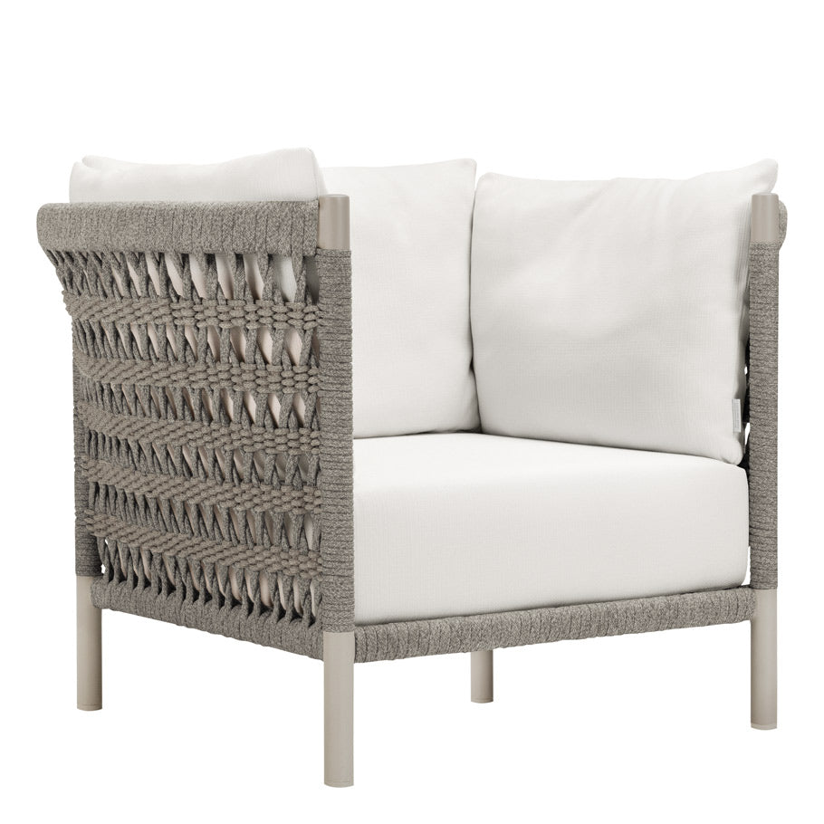 Anatra Lounge Chair by JANUS et Cie in Cadet/Platinum