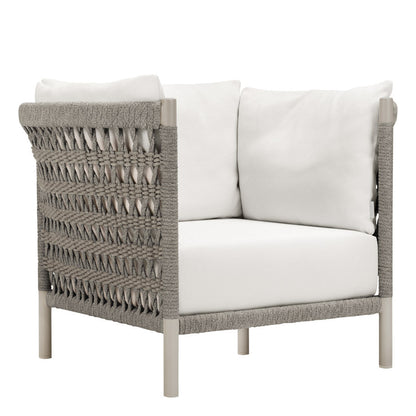 Anatra Lounge Chair by JANUS et Cie in Cadet/Platinum