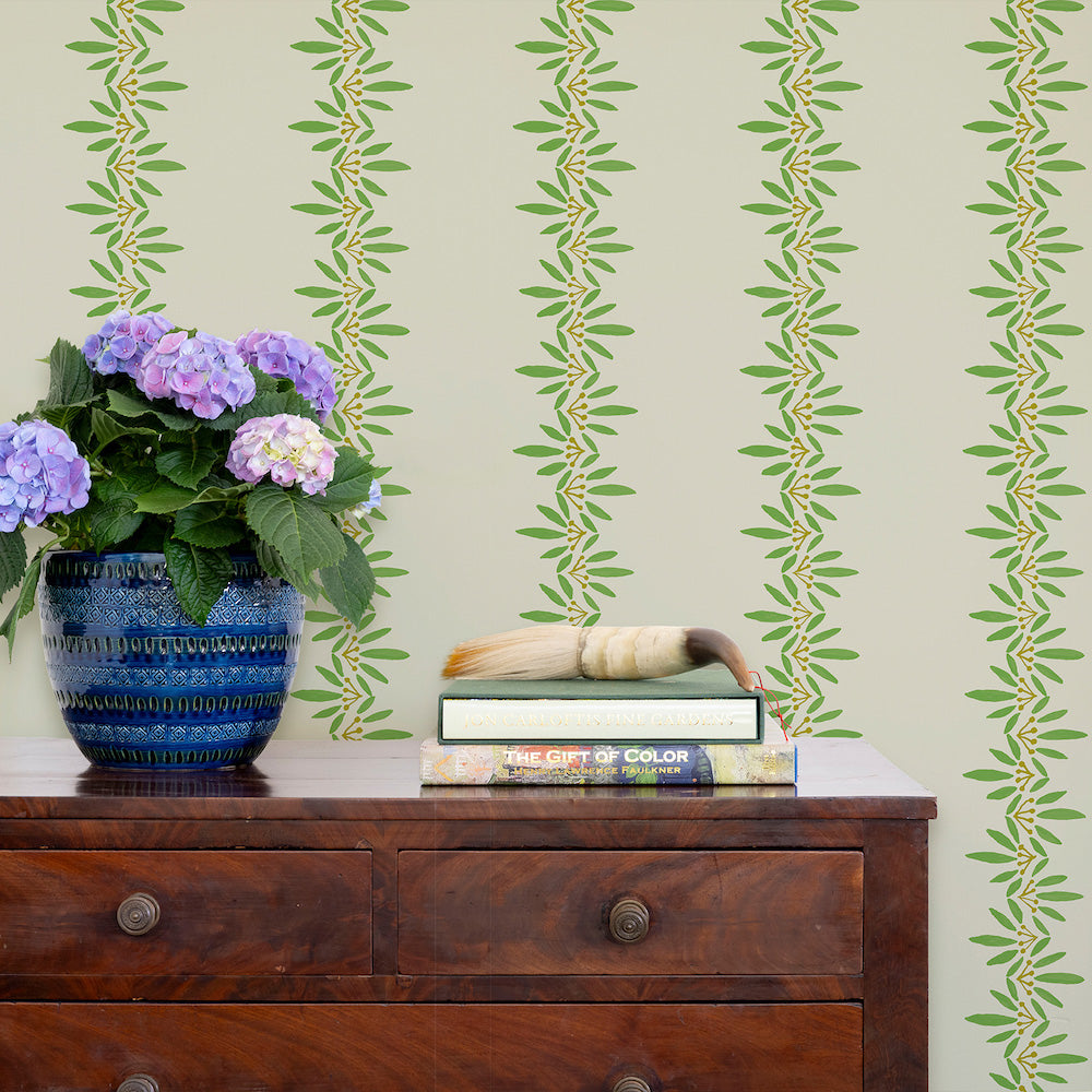 Anne Wallpaper by Ferrick Mason in Matcha
