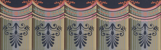 Anthemion Frieze with Arthur and Robert Stripe by Adelphi Paper Hangings in Original