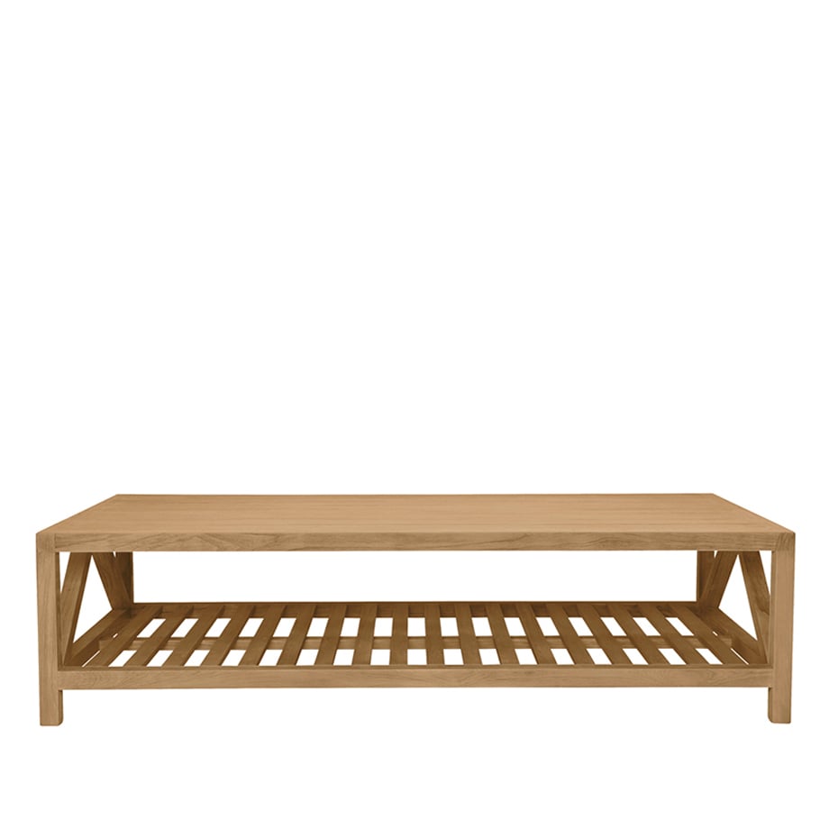 Arbor Grande Cocktail Table Rectangle 153 by JANUS et Cie in Natural
