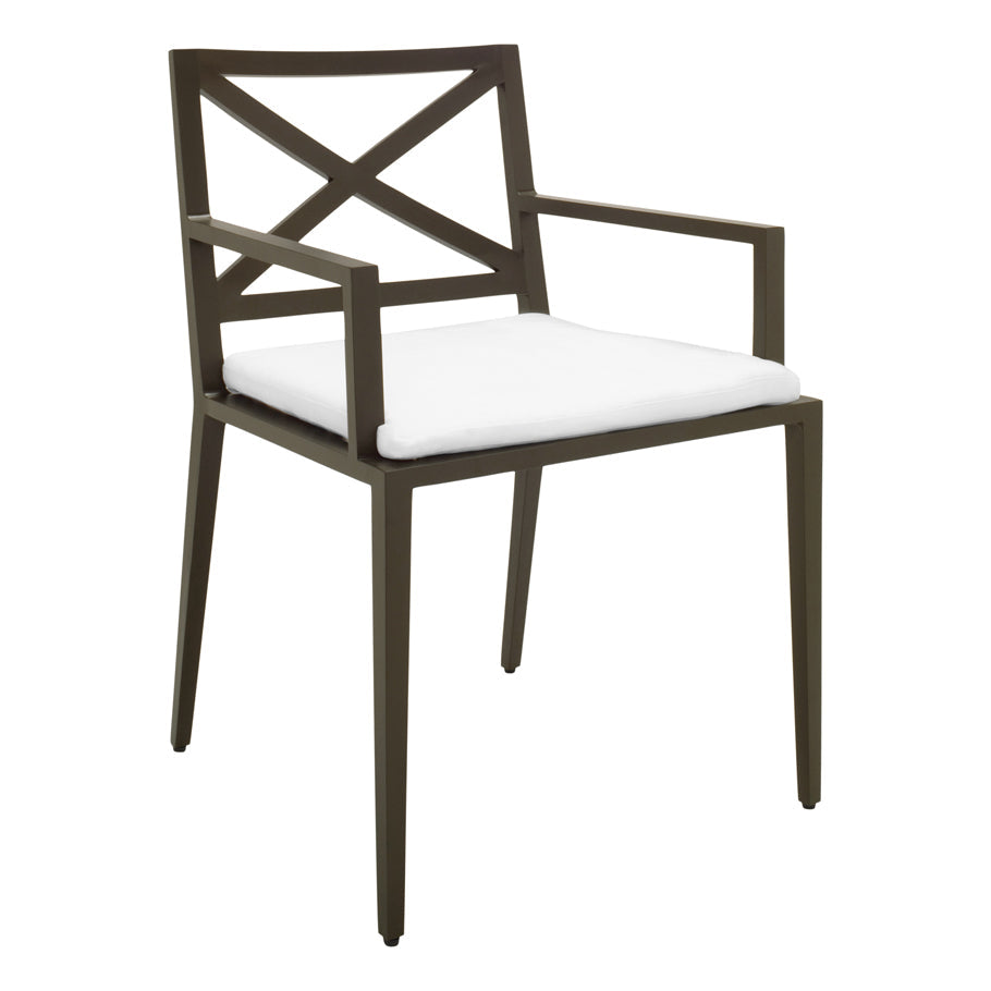 Azimuth Cross Armchair by JANUS et Cie in Beluga