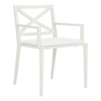 Azimuth Cross Armchair by JANUS et Cie in White Vermouth
