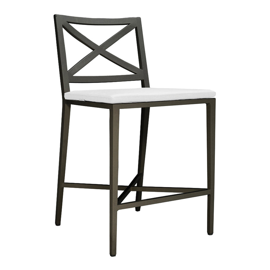 Azimuth Cross Counter Stool by JANUS et Cie in Beluga