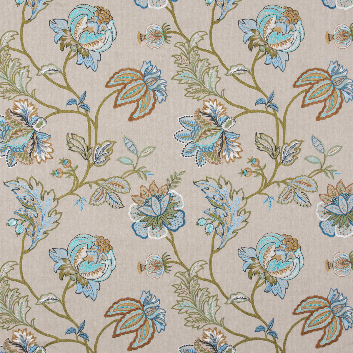 Agra Fabric by G P & J Baker in Teal