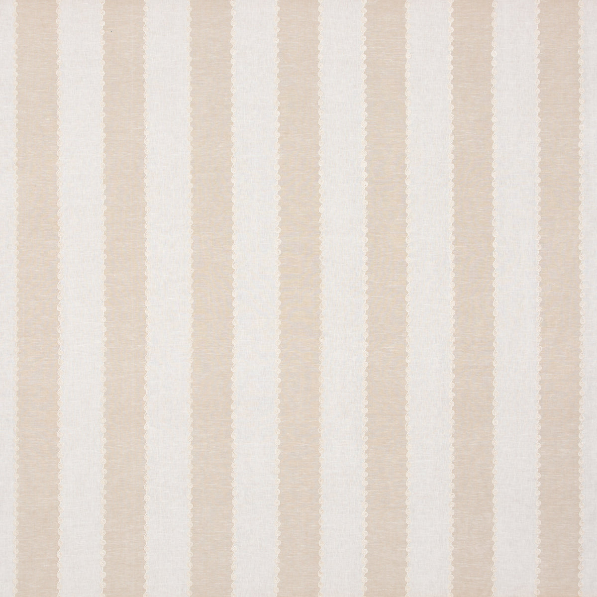 Ashmore Stripe Fabric by G P & J Baker in Parchment