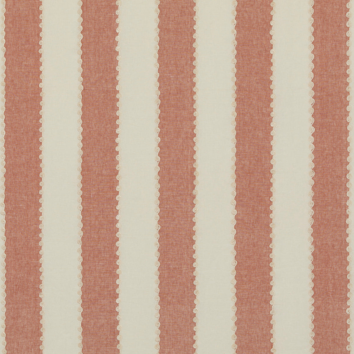 Ashmore Stripe Fabric by G P & J Baker in Red