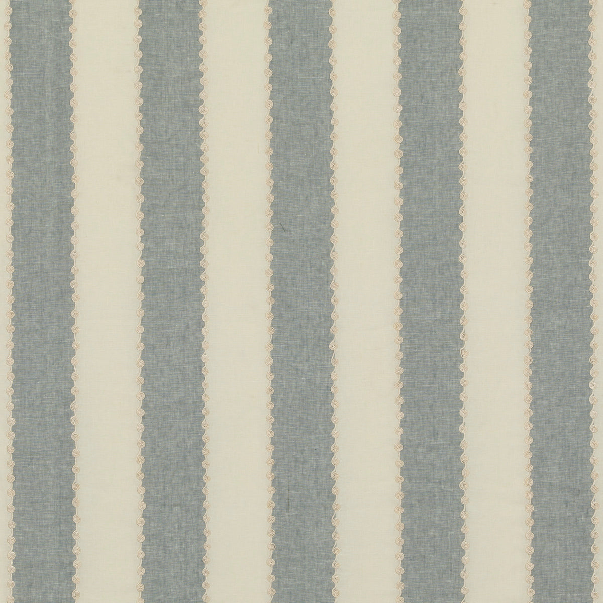Ashmore Stripe Fabric by G P & J Baker in Blue