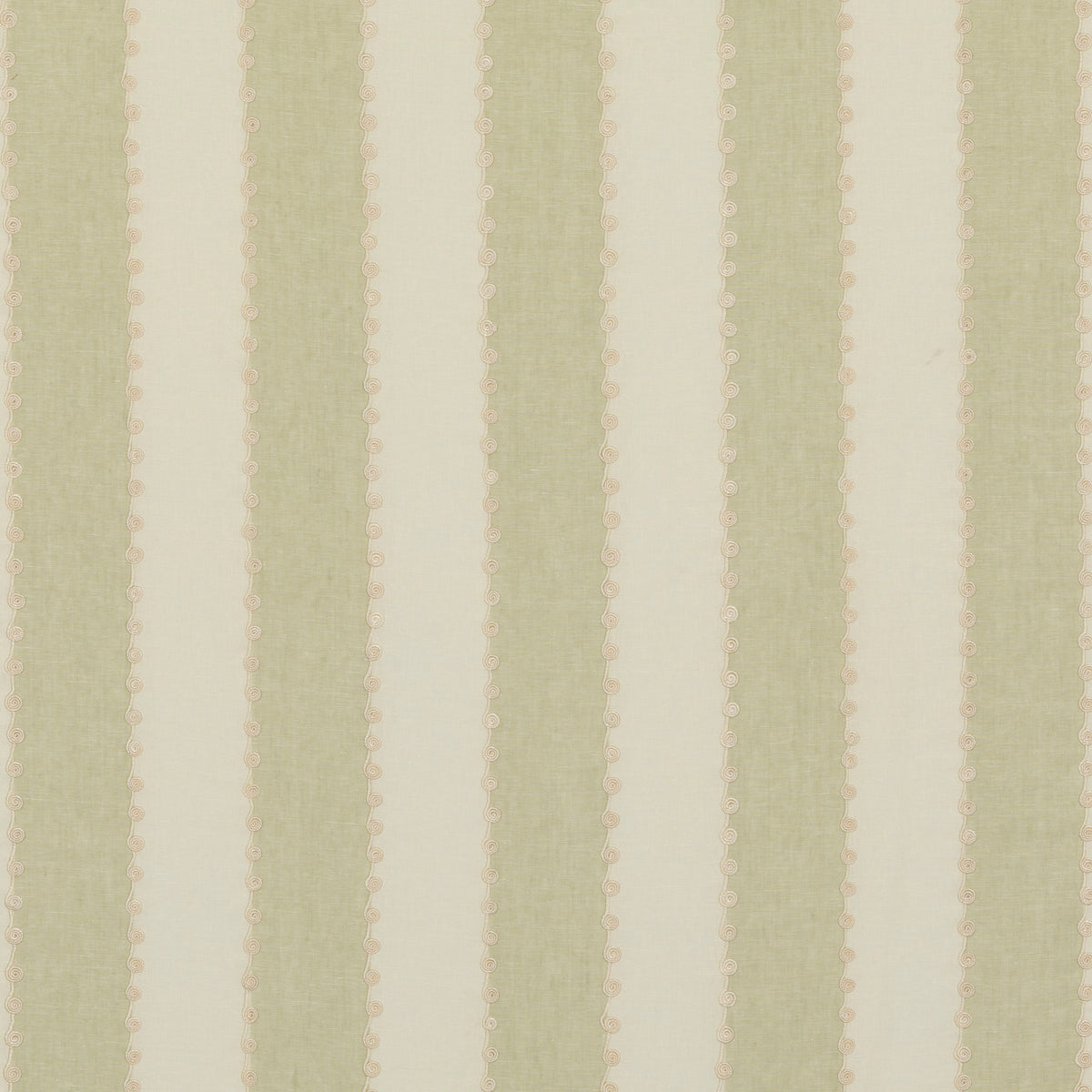 Ashmore Stripe Fabric by G P & J Baker in Green