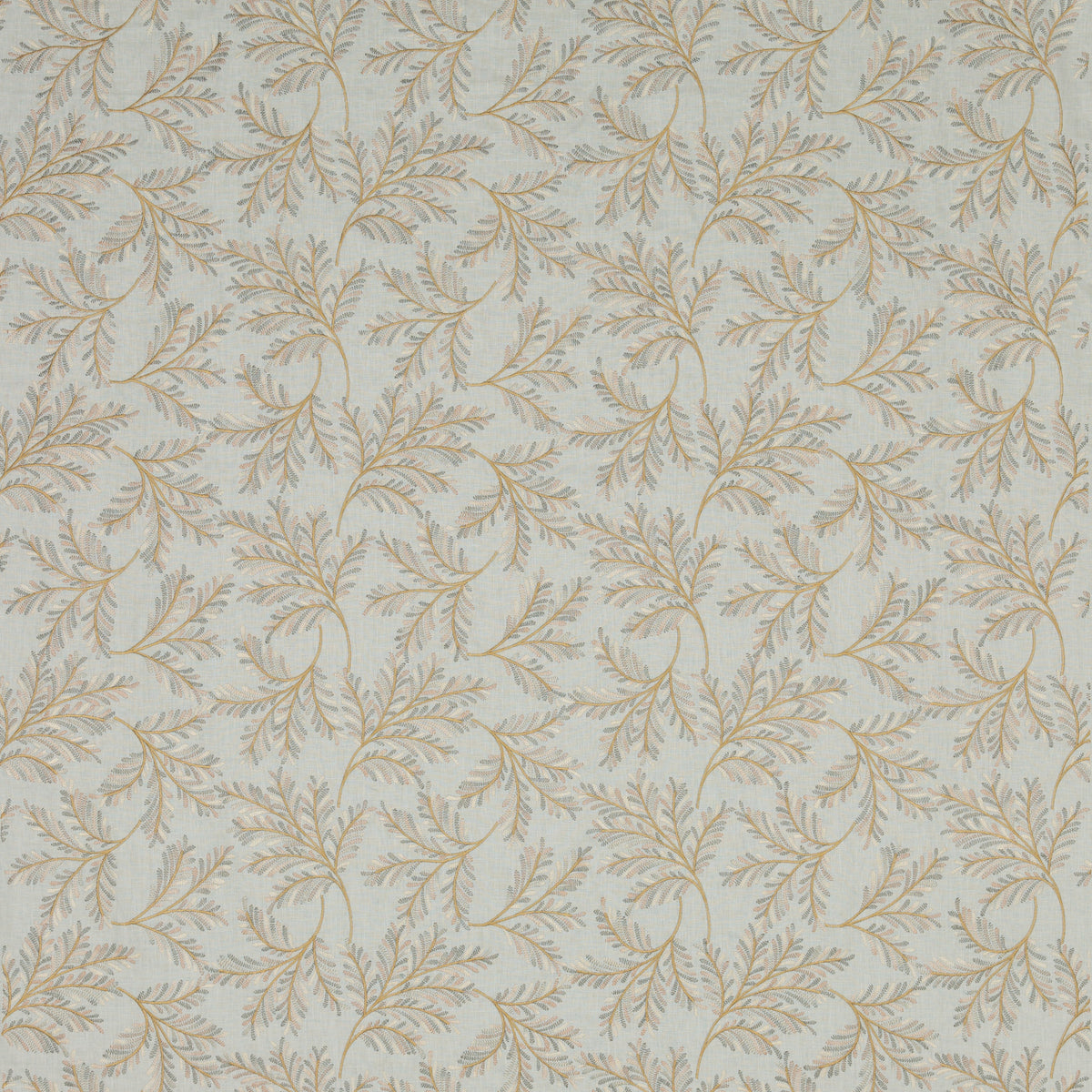 Chelsea Fern Fabric by G P & J Baker in Aqua/Bronze