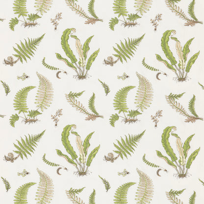 Ferns Embroidery Fabric by G P & J Baker in Green