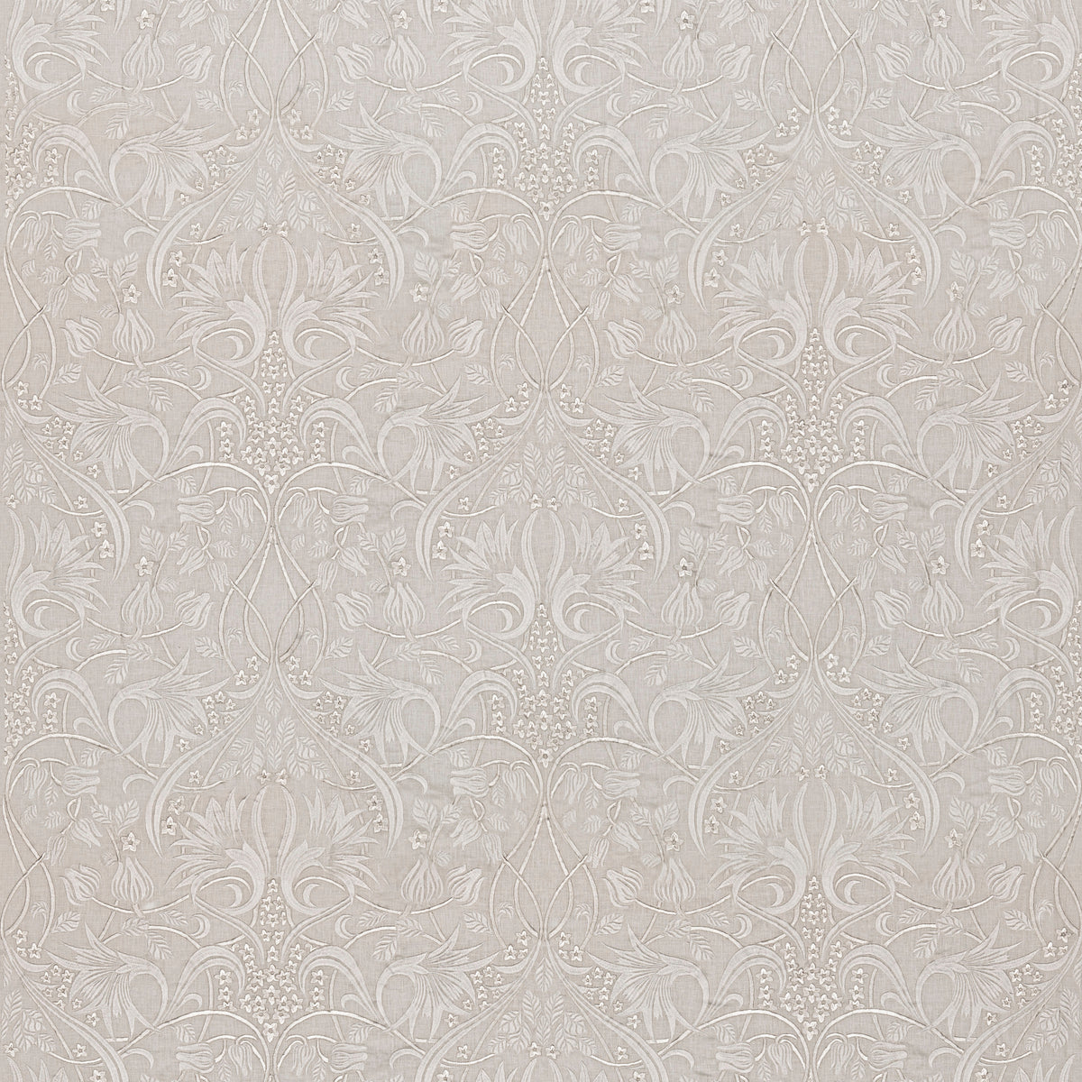 Fritillerie Embroidery Fabric by G P & J Baker in Ivory