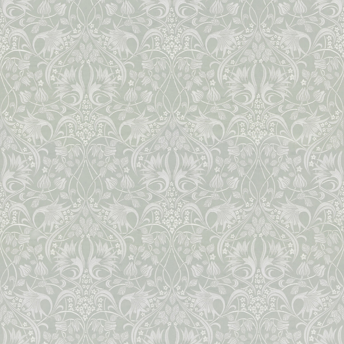 Fritillerie Embroidery Fabric by G P & J Baker in Aqua