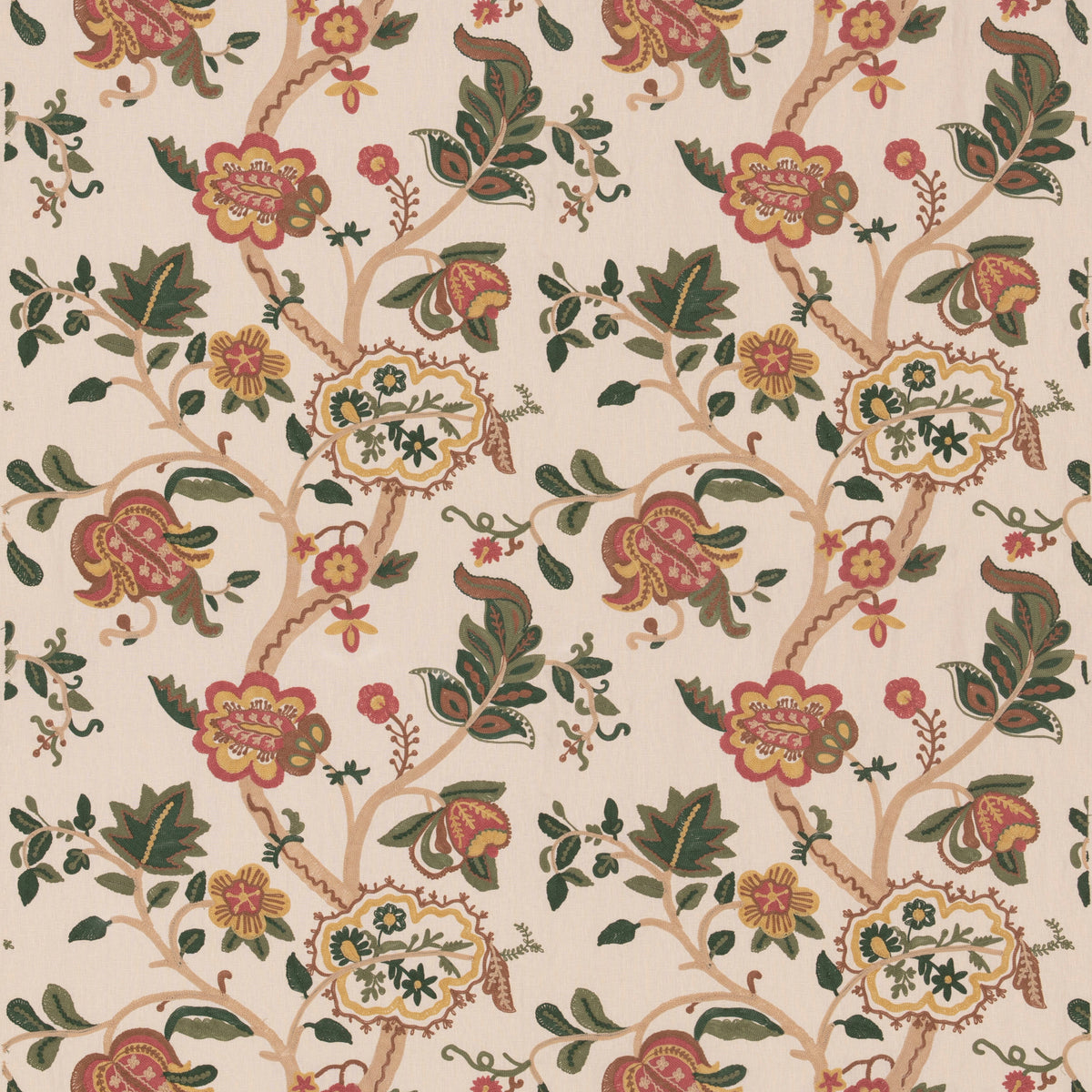 Chewton Fabric by G P & J Baker in Rose/Green
