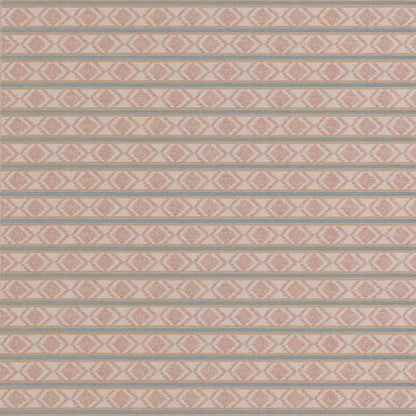 Burford Stripe Fabric by G P & J Baker in Coral/Aqua