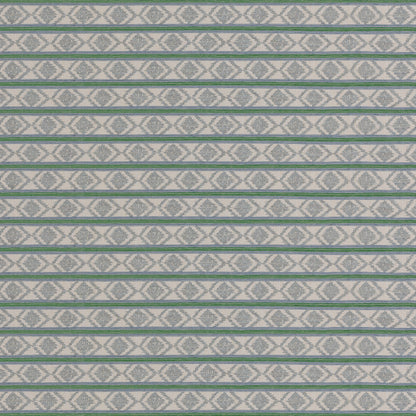 Burford Stripe Fabric by G P & J Baker in Blue/Green