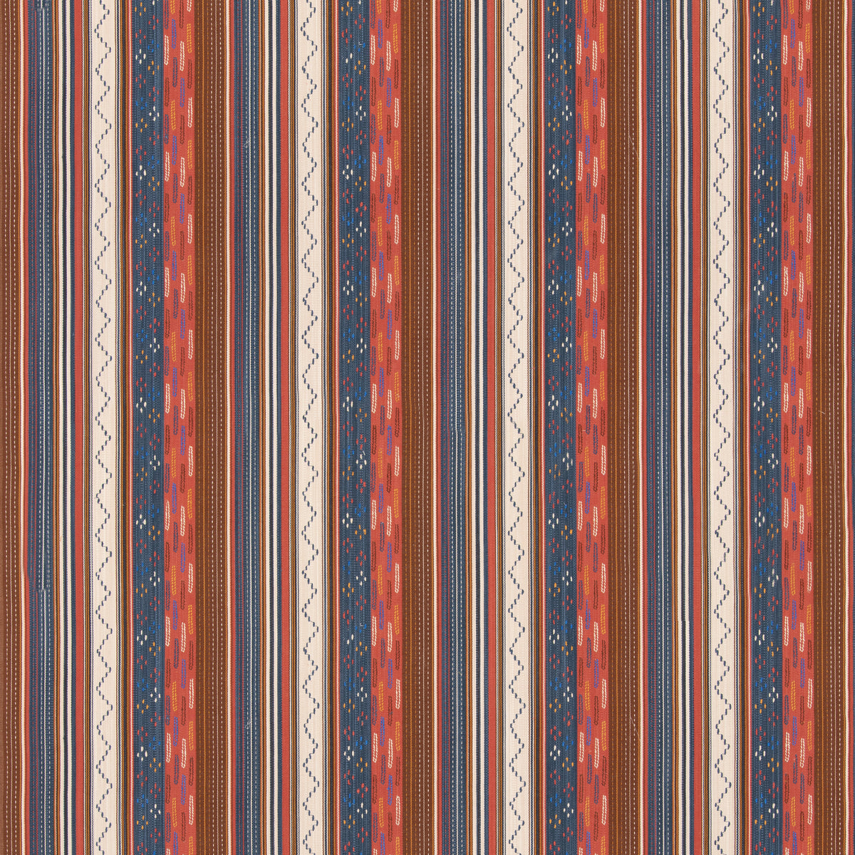 Runaway Fabric by G P & J Baker in Coral/Indigo