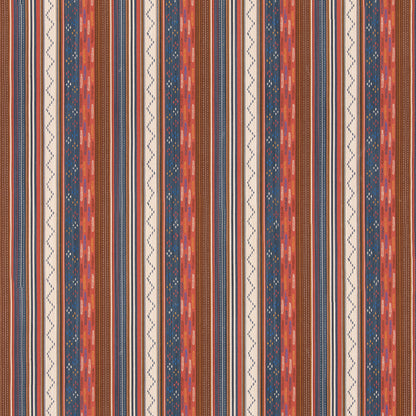 Runaway Fabric by G P & J Baker in Coral/Indigo