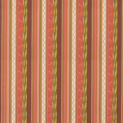 Runaway Fabric by G P & J Baker in Coral/Green