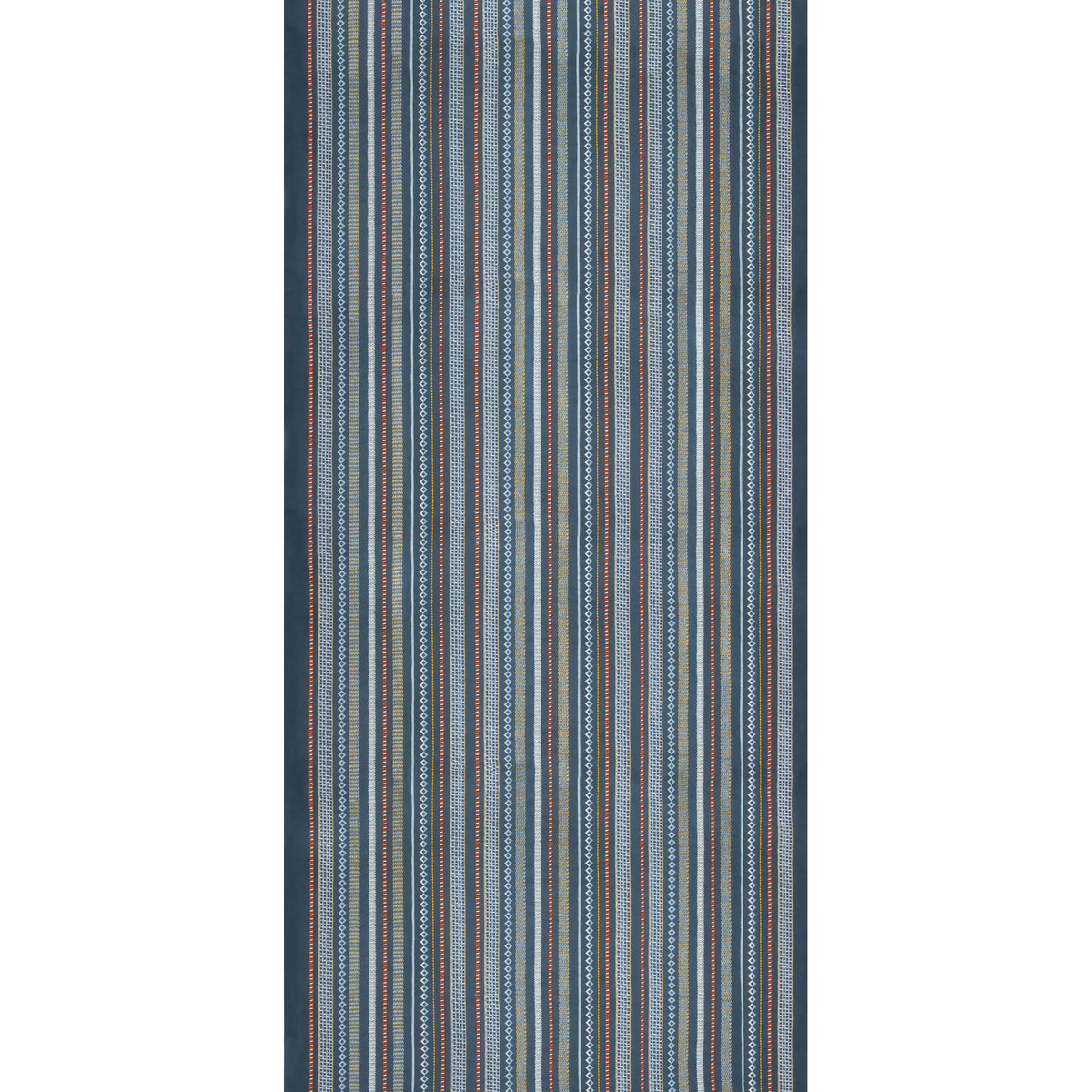 Tudor Stripe Fabric by G P & J Baker in Indigo