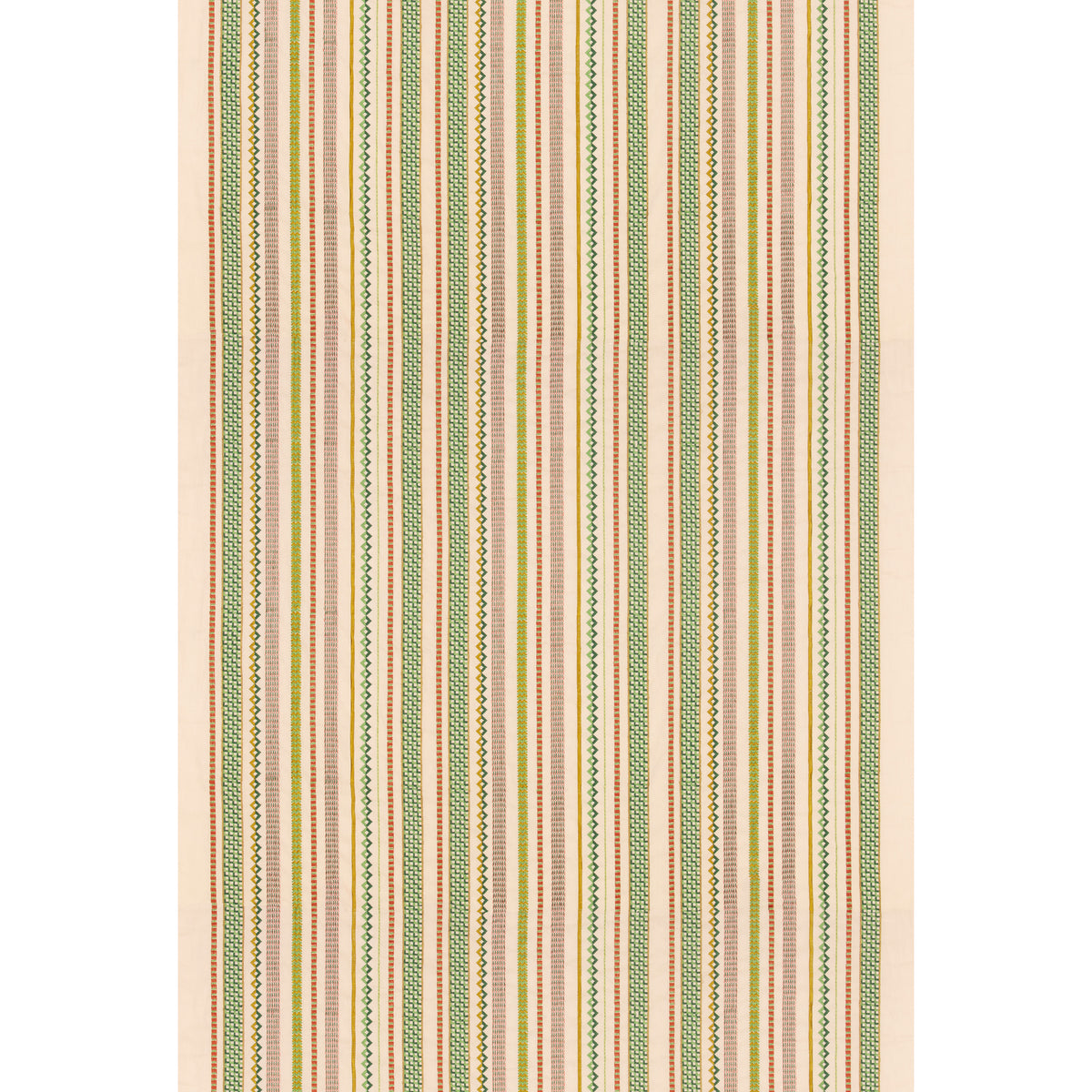 Tudor Stripe Fabric by G P & J Baker in Red/Green