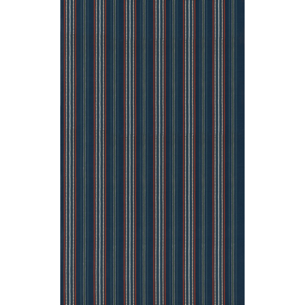 Rufus Stripe Fabric by G P & J Baker in Indigo