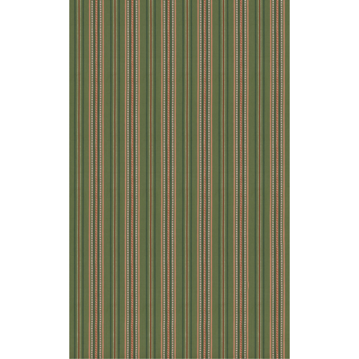 Rufus Stripe Fabric by G P & J Baker in Green