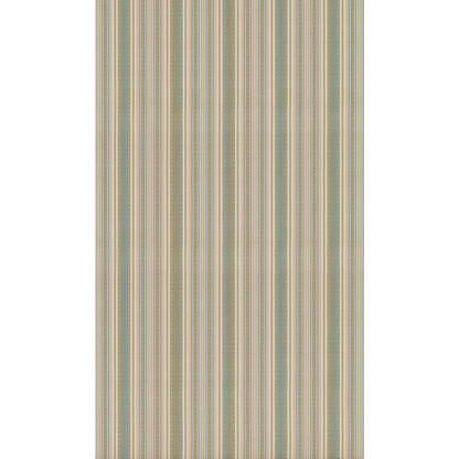 Symington Stripe Fabric by G P & J Baker in Green/Blue