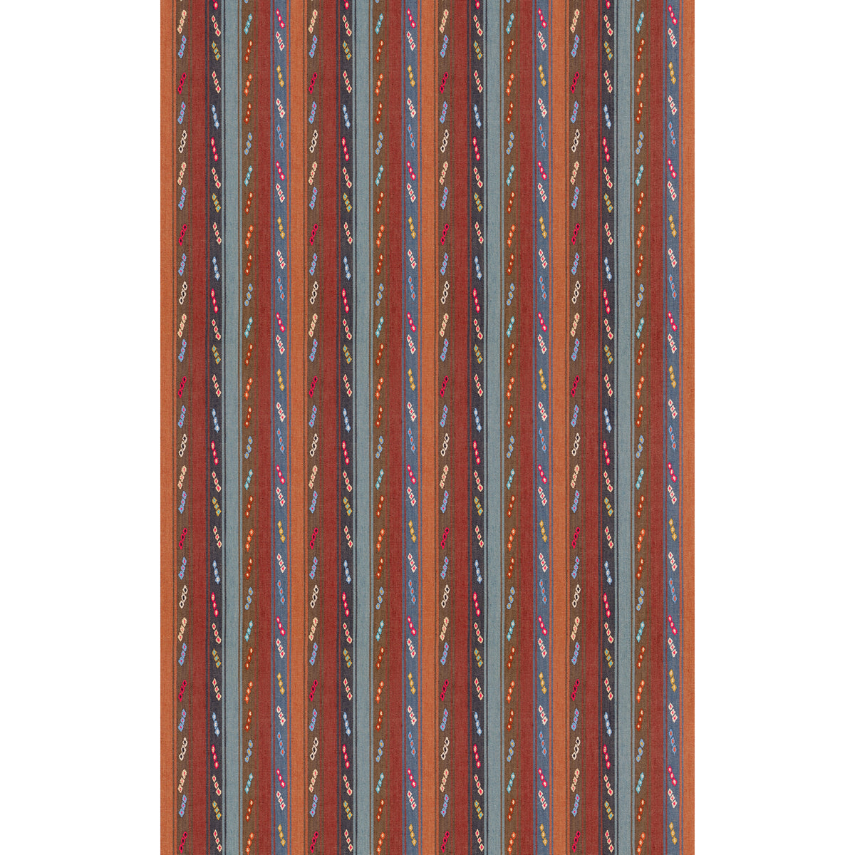 Tip Toe Fabric by G P & J Baker in Indigo/Chocolate