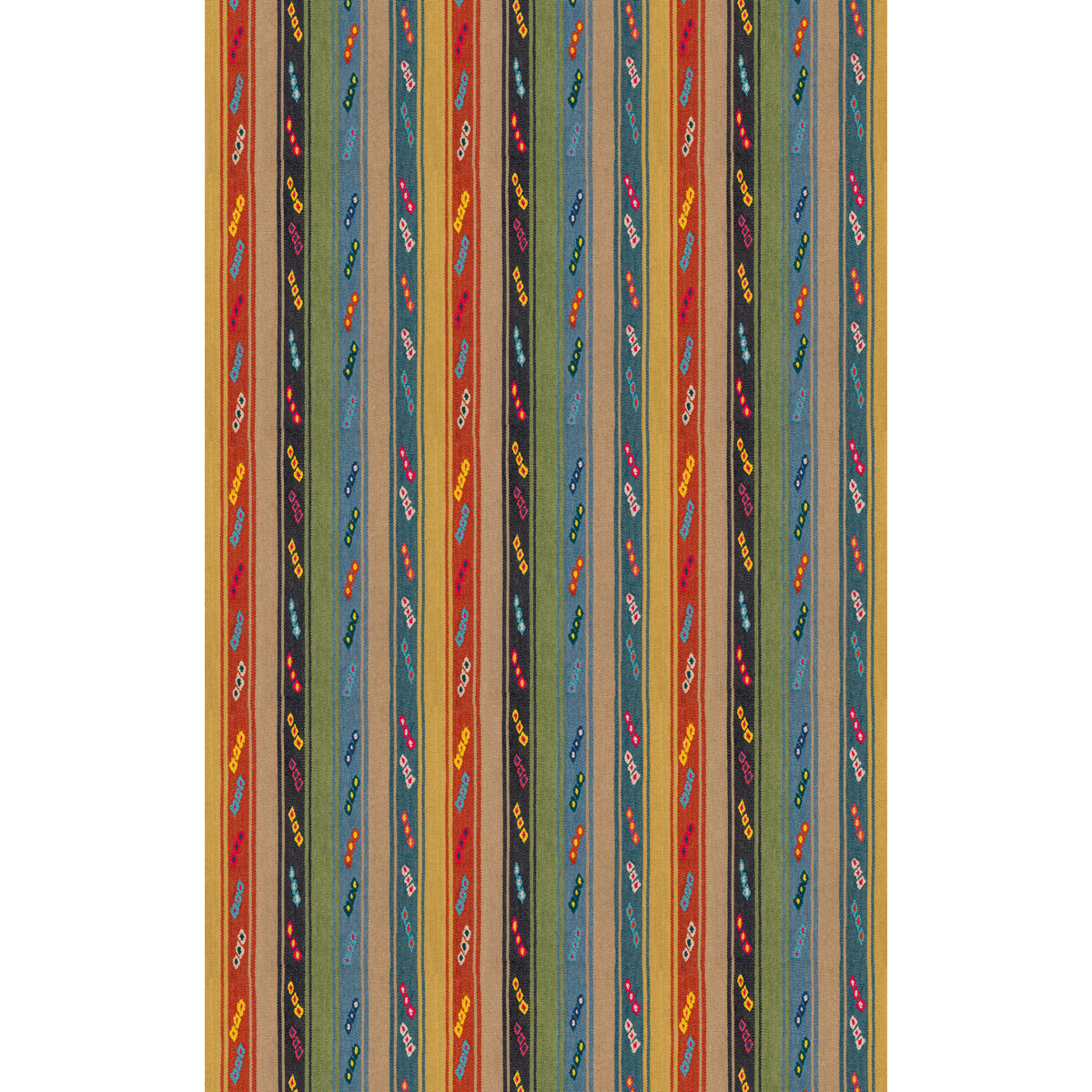 Tip Toe Fabric by G P & J Baker in Teal/Spice