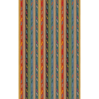 Tip Toe Fabric by G P & J Baker in Teal/Spice
