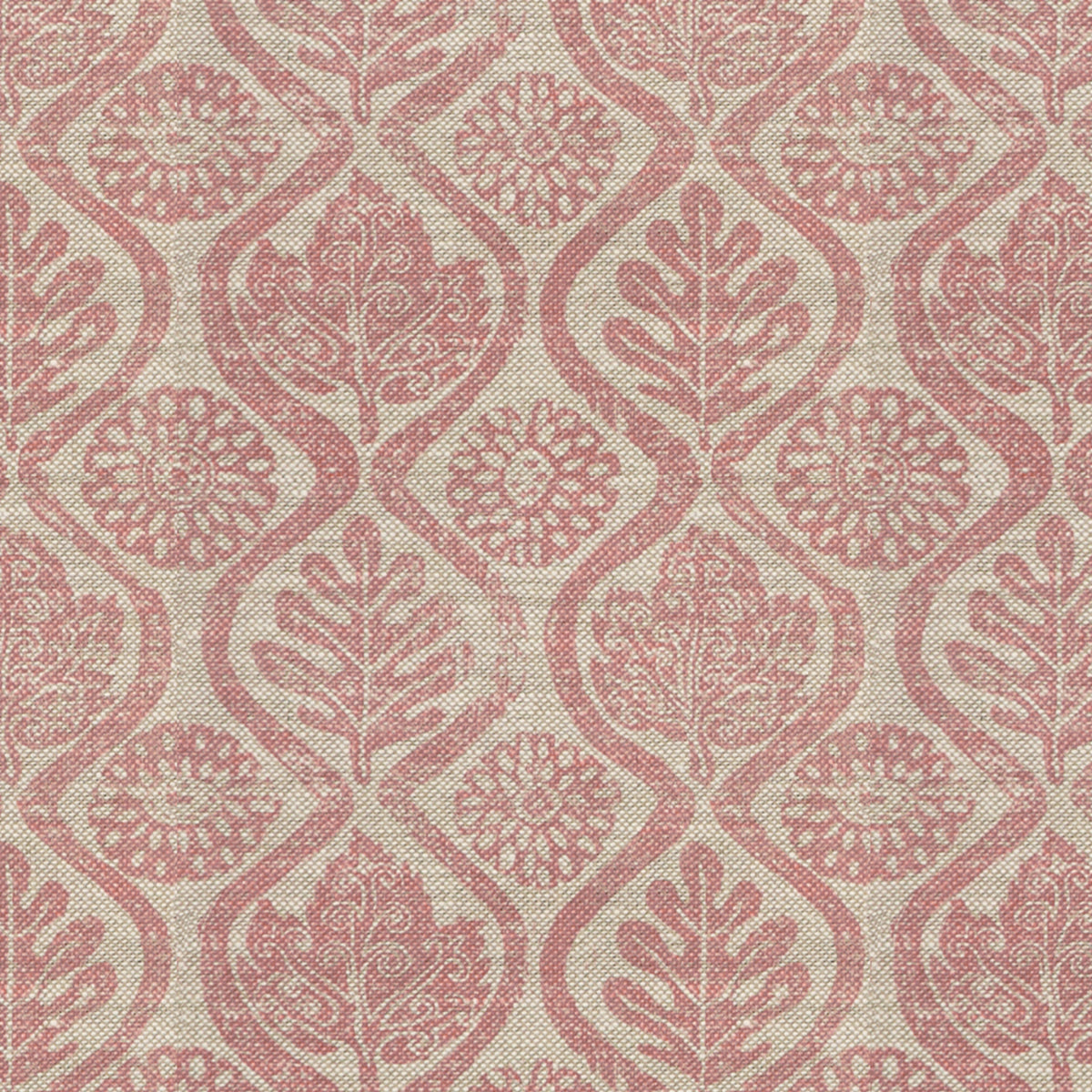 Oakleaves - Pink/Oatmeal