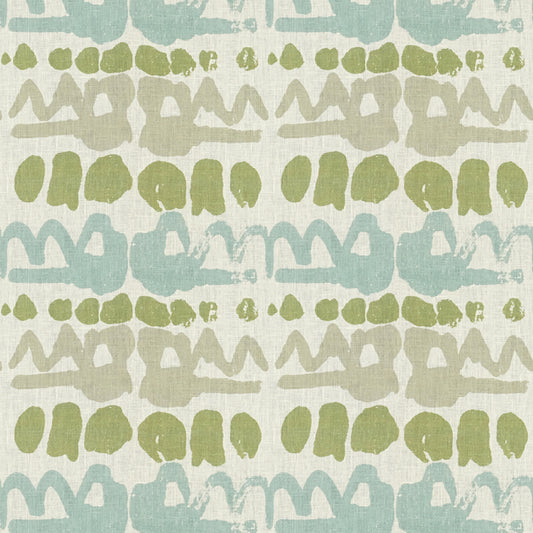 Altamira Fabric by Lee Jofa in Green/Stone