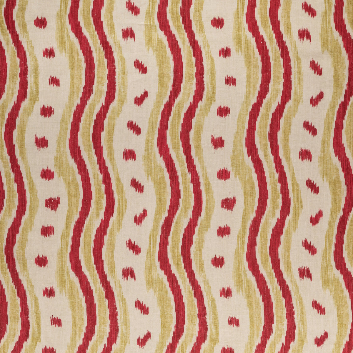 Ikat Stripe - Red/Green