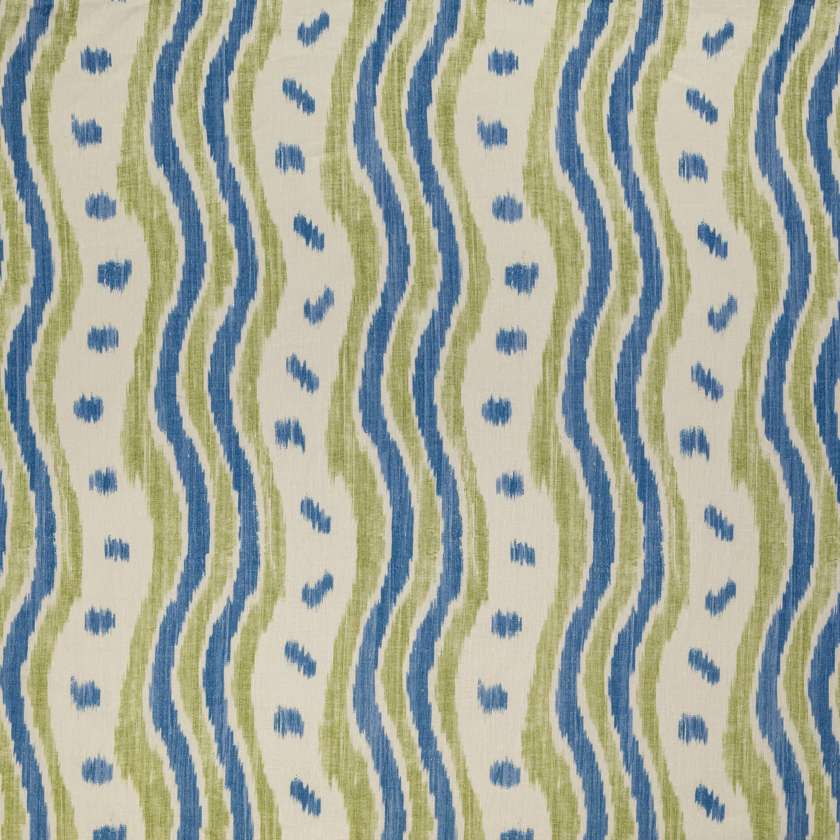 Ikat Stripe - Blue/Lime